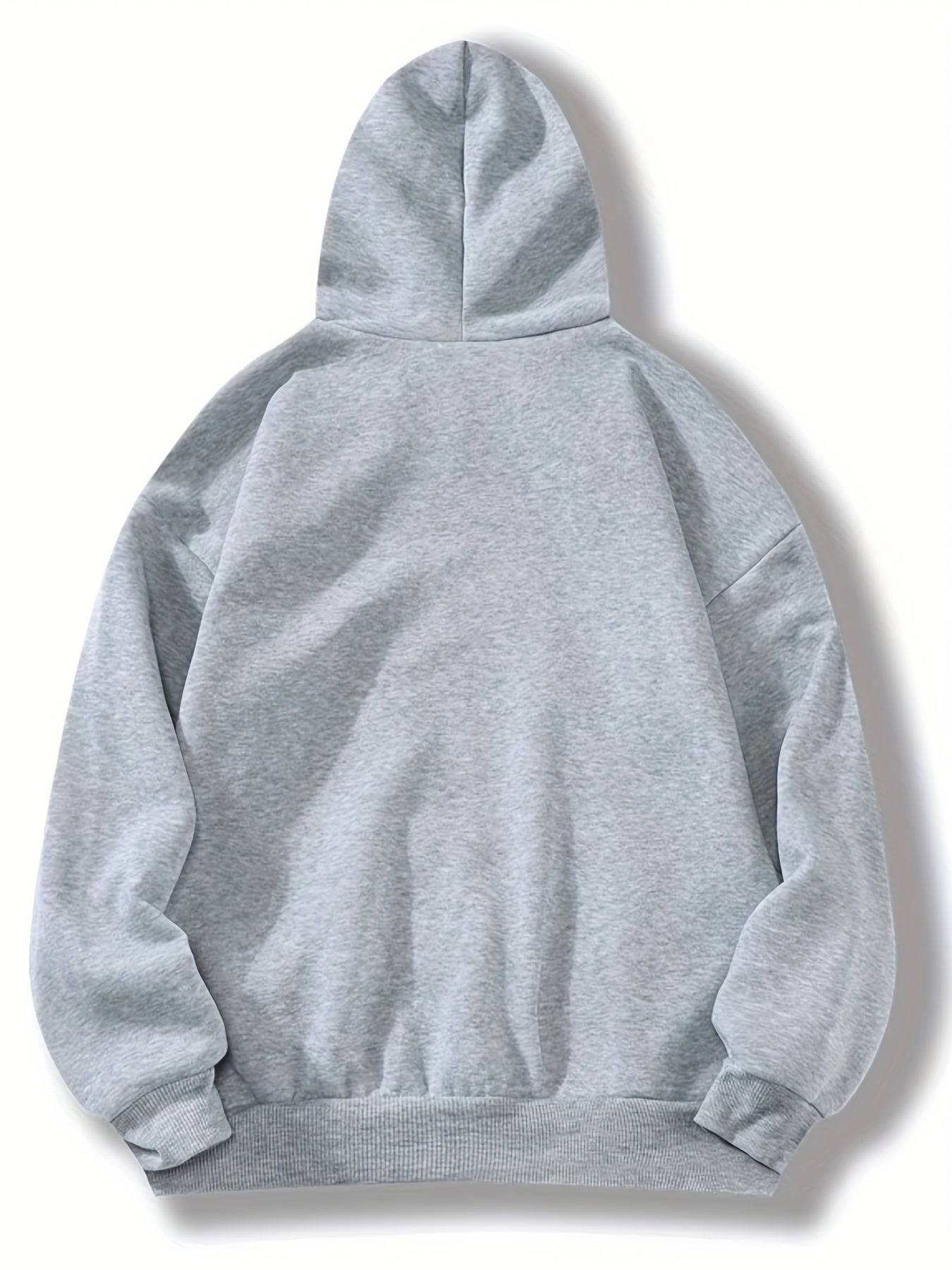 Print Kangaroo Pocket Hoodie Casual Comfy Loose Drawstring Hoodie