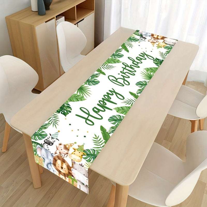 Jungle Birthday Table Runner Safari Baby Shower Party Decoration