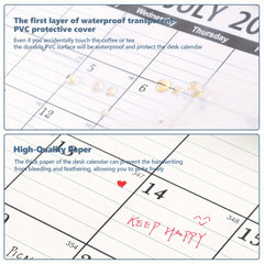 Large Desk Calendar 18 Months 43 X 30 To Do List October-March Home Office