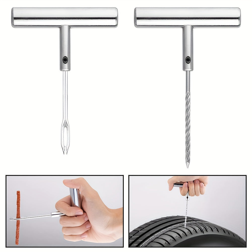 Heavy Duty Tire Repair Kit 23pcs w/ Universal Patch Kit for Car Motorcycle Truck