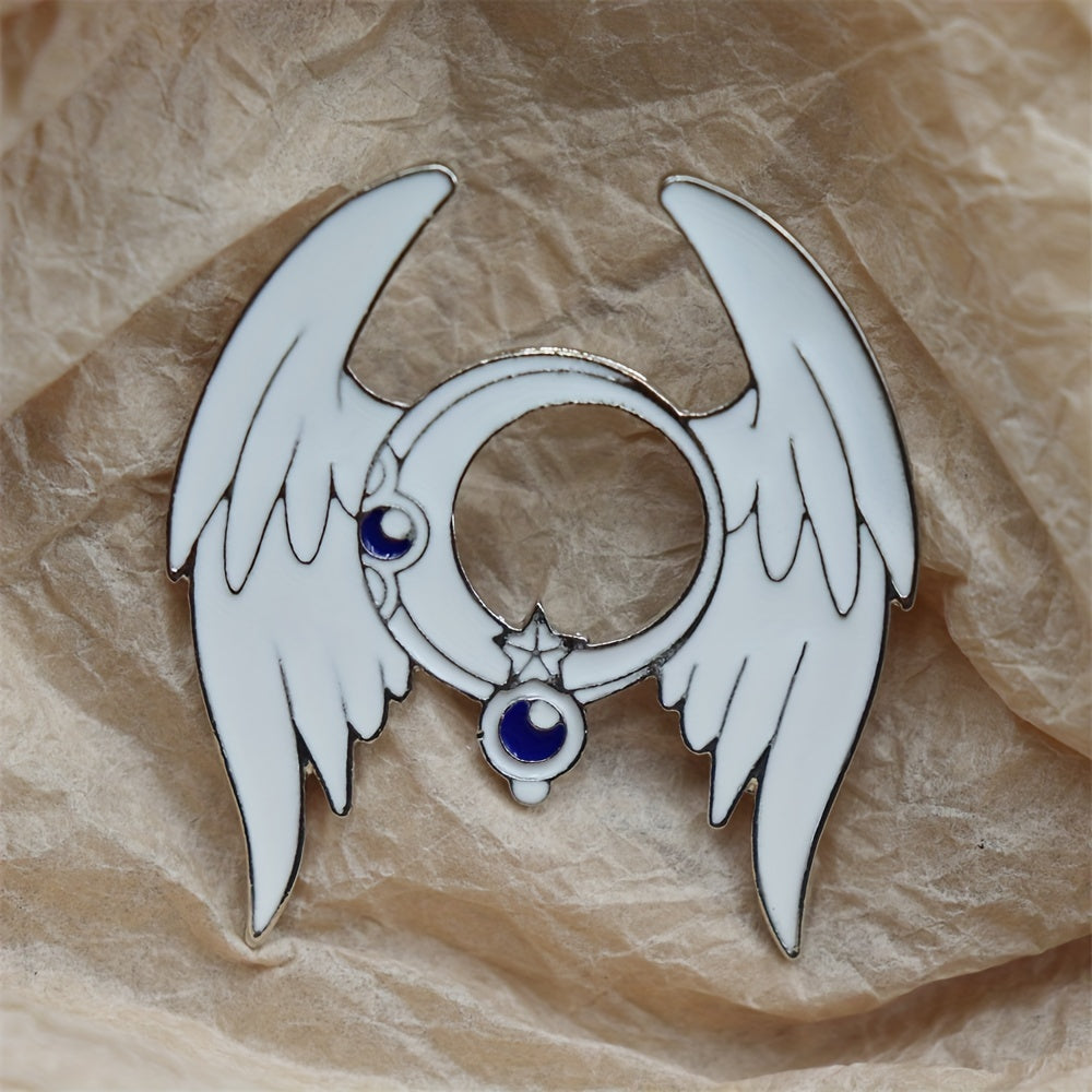 Enamel Star Moon Feather Brooch Men's Fashion Jewelry