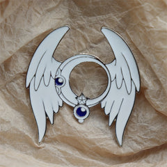 Enamel Star Moon Feather Brooch Men's Fashion Jewelry