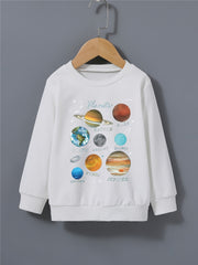 Boy's Solar System Planet Print Sweatshirt