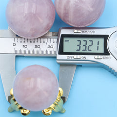 Natural Rose Crystal Ball Stone Carving Sphere for Children Gift