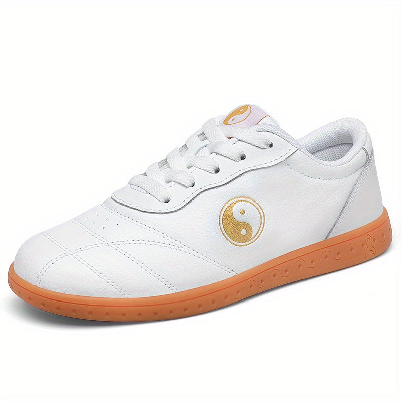 Women's Tai Chi Pattern Sneakers Low Top Lace Up Shoes