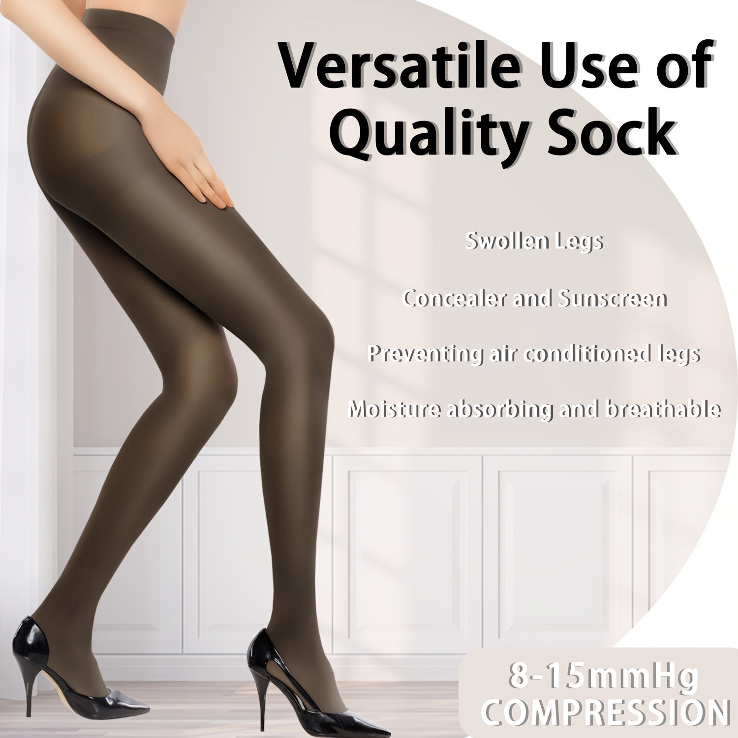 Opaque Elastic Pantyhose High Waist Women's Stockings