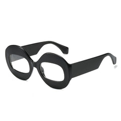 Oversized Oval Frame Sunglasses Multicolor UV400 Eye Protection