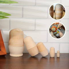5-Piece Nesting Dolls for Christmas, Mother's Birthday, and More