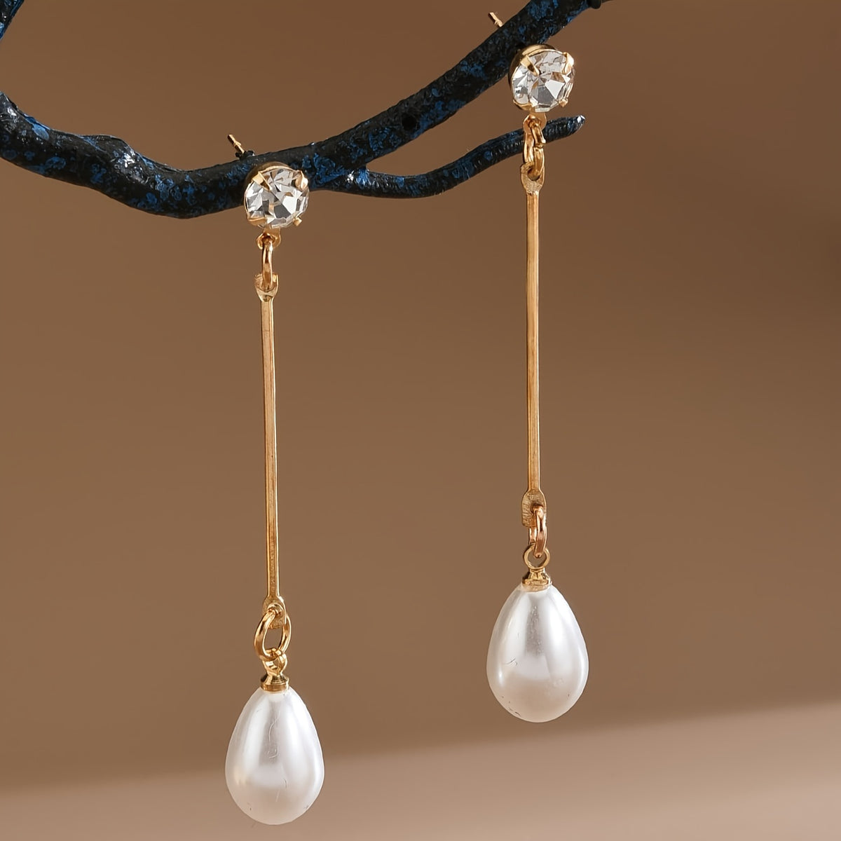 Faux Pearl Long Dangle Earrings Great Gift