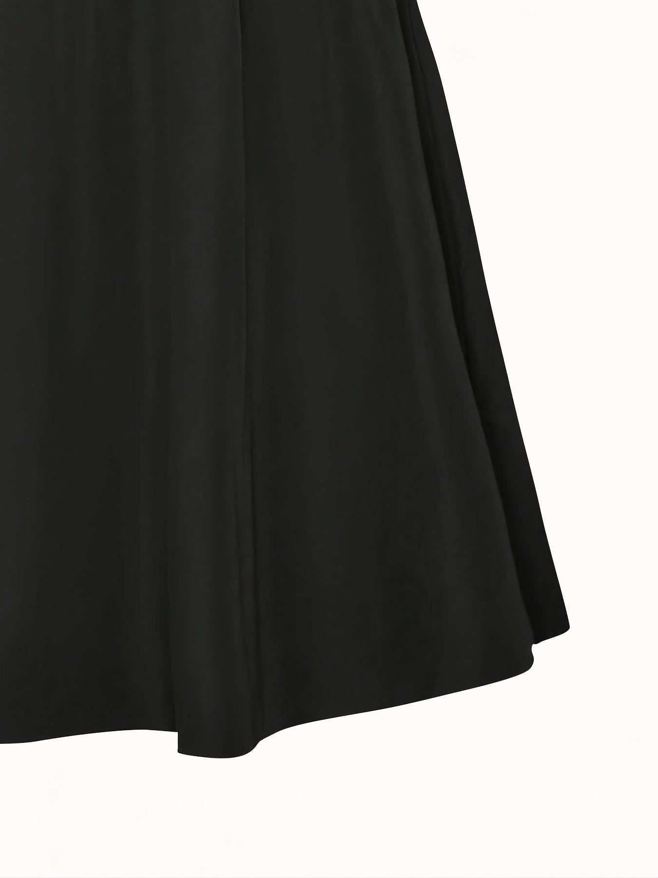  Gothic Skirt Solid Shirred Lace Up High Rise A line Maxi