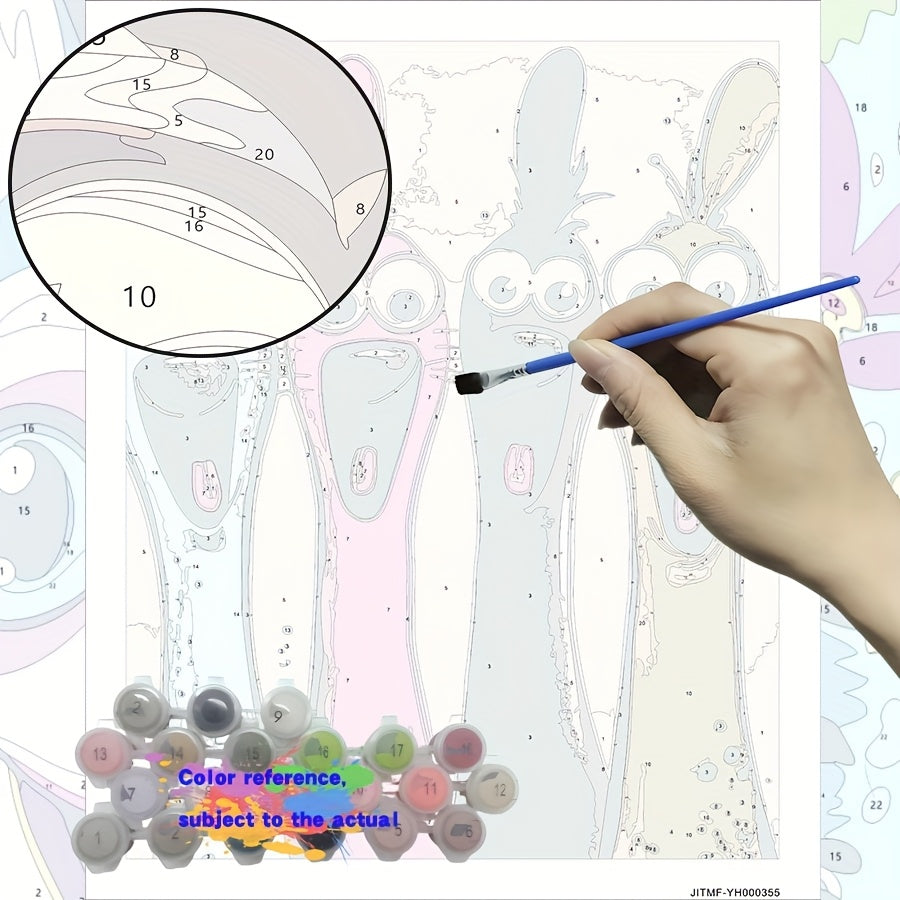 1pc DIY Painting & Number Kit Surprise Four for Beginners Ideal Collection