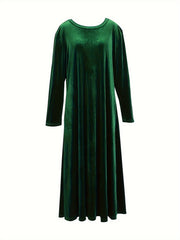  Velvet Long Sleeve Maxi Dress