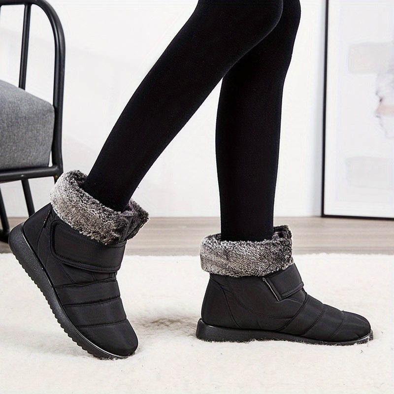 Women's Snow Boots Faux Fur Lining Thermal Waterproof Ankle Boots