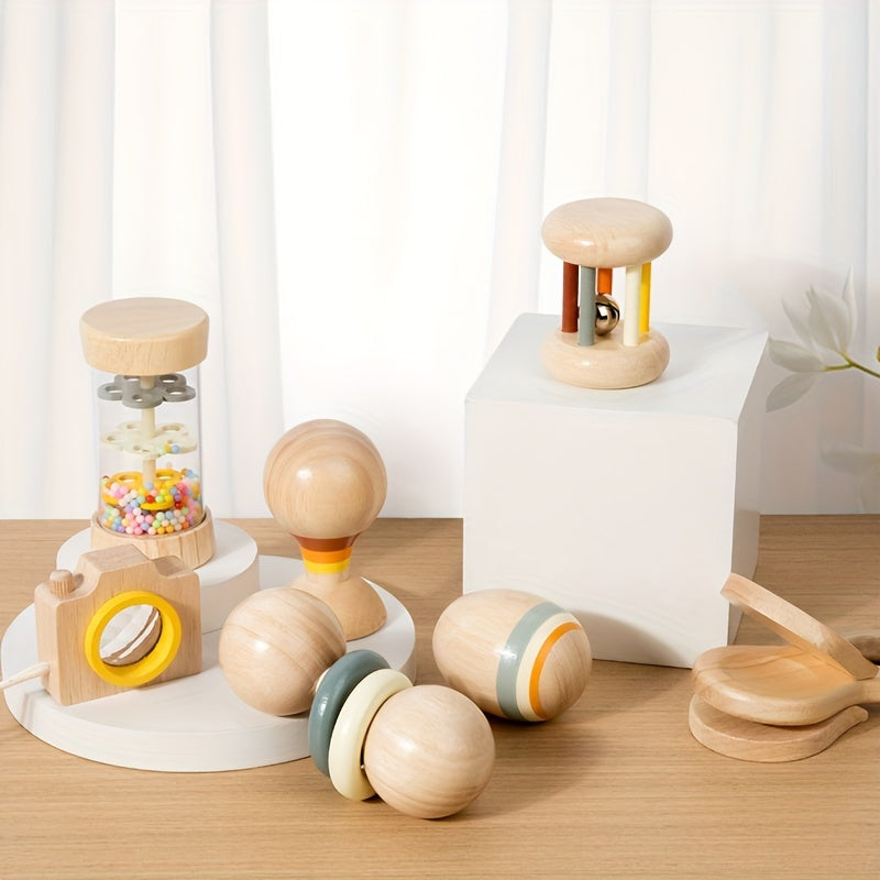 7pcs Kids Musical Toy Set Wooden Chew Toys Early Learning