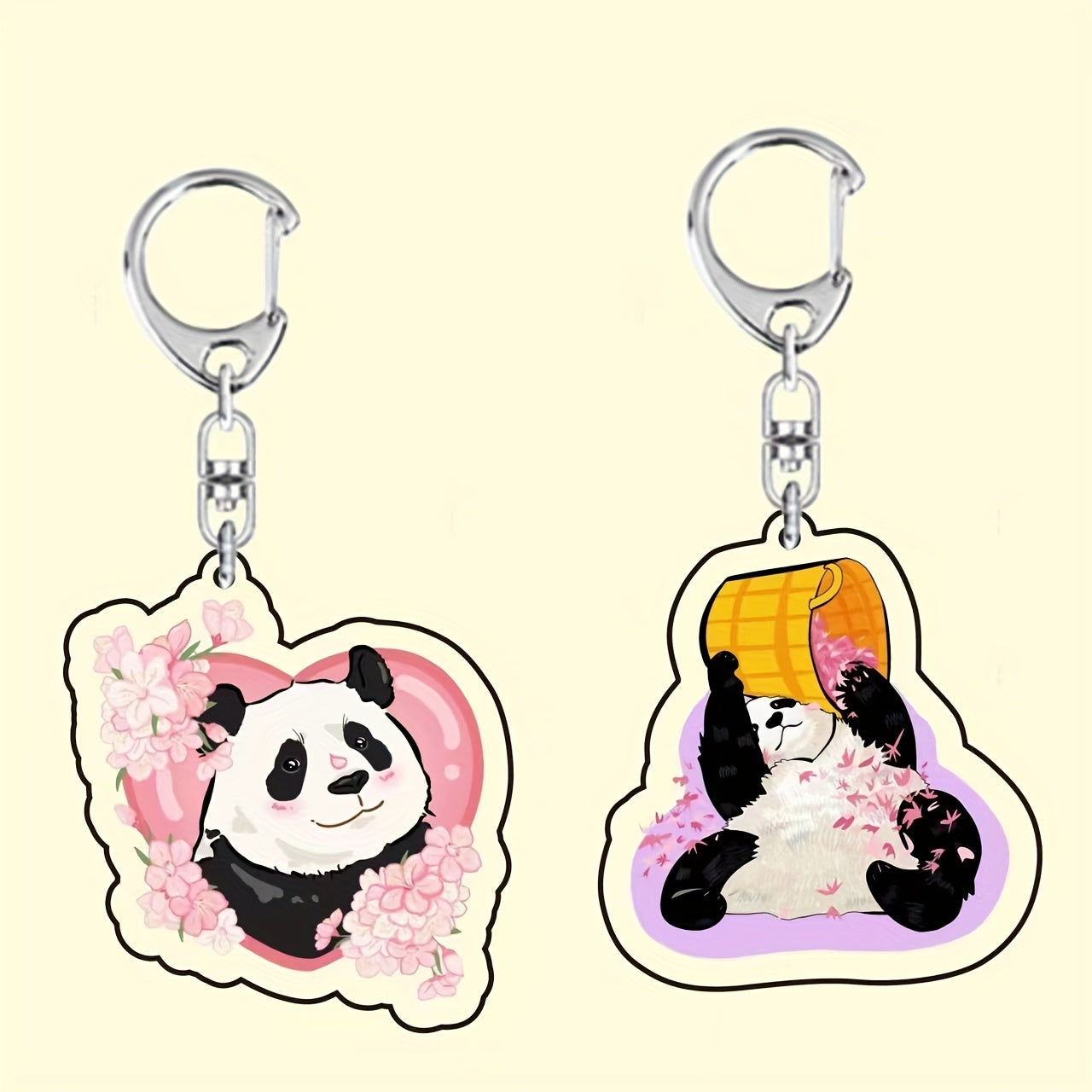 Panda Keychain Pendant for Car Keys Backpacks Wallets