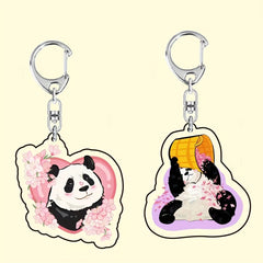 Panda Keychain Pendant for Car Keys Backpacks Wallets