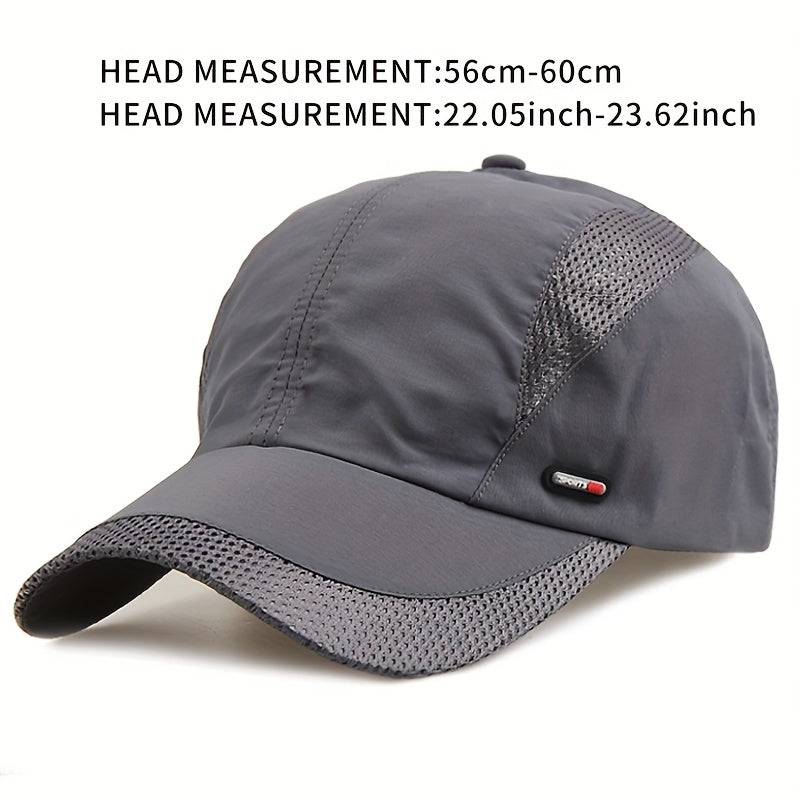 Mesh Sun Hat Quick Drying Baseball Cap for Men