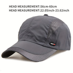 Mesh Sun Hat Quick Drying Baseball Cap for Men