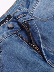 Women's Plus Washed Ripped Button Fly Skinny Jeans