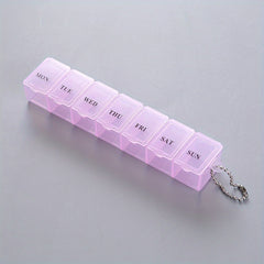 Transparent 7 Grid Pill Box Portable Mini Medicine Container Moisture Proof