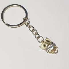 Rhinestone Owl Keychain Bag Charm Customizable Gift
