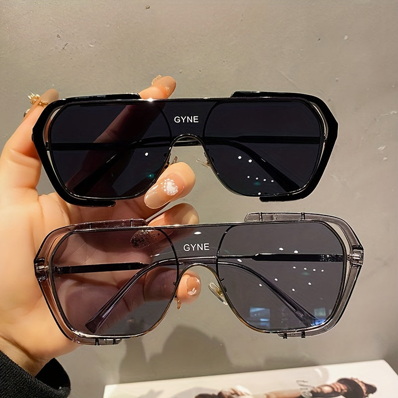 Y2K Aviator Sunglasses Unisex Futuristic Punk Style Outdoor Eyewear UV400
