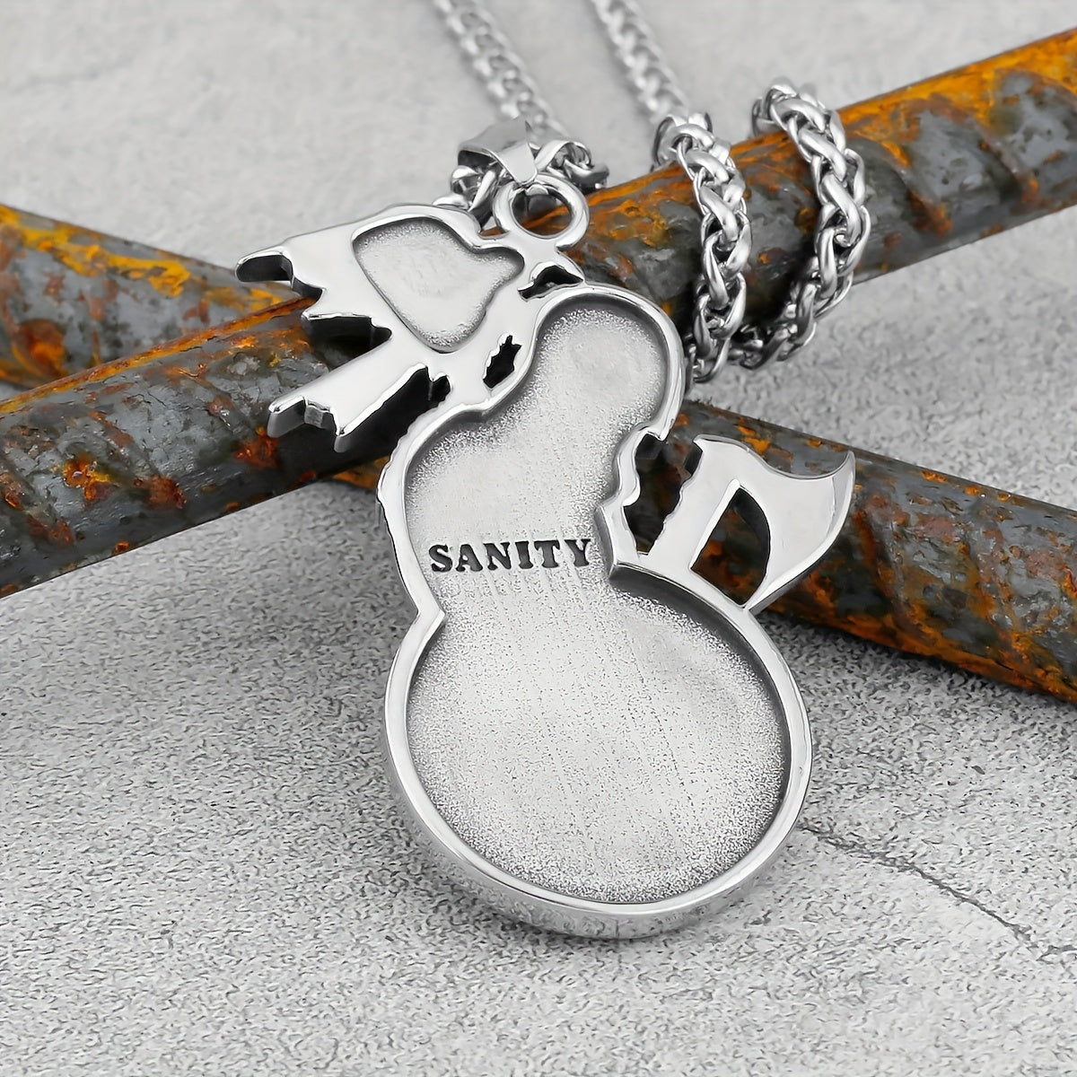 Vintage Viking Pendant Necklace Punk Hip Hop Style Necklace
