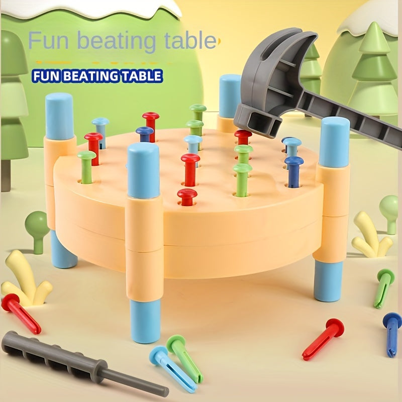 Kids Nail Knocking Table Chain Puzzle Toy