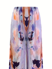  Tie Dye High Rise Wide Leg Trousers
