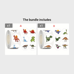 500pcs Dinosaur Thank You Stickers DIY Sealing Labels