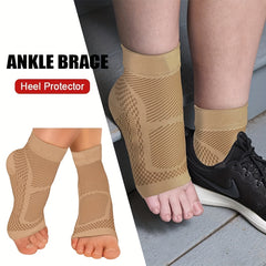 Unisex Ankle Support Socks Open Toe Heel Protection
