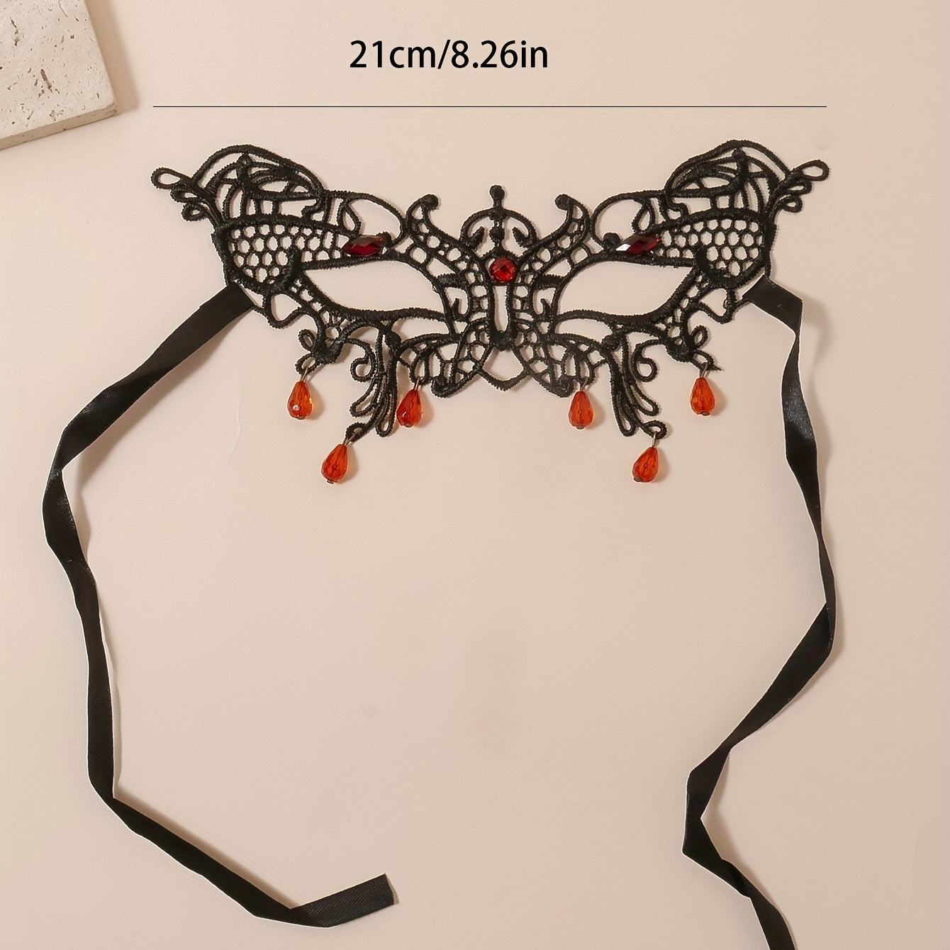 Lace Tassel Water Drop Pendant Prom Mask for Halloween Party