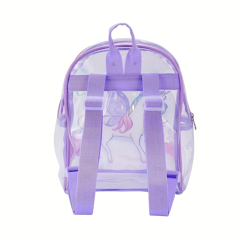 Children's Unicorn PVC Transparent Backpack Kindergarten Schoolbag