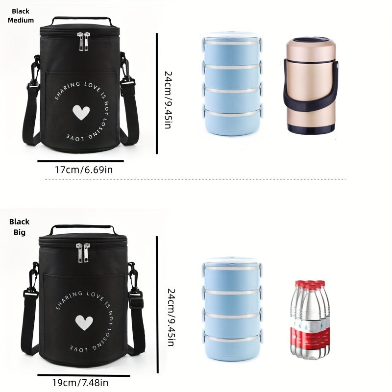 OXFORD Cylinder Lunch Bag Insulated for Travel and Work