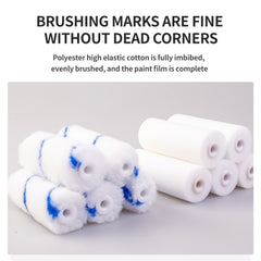 12pcs Paint Roller Set 4-inch Roller Tray with Foam and Polyester Covers