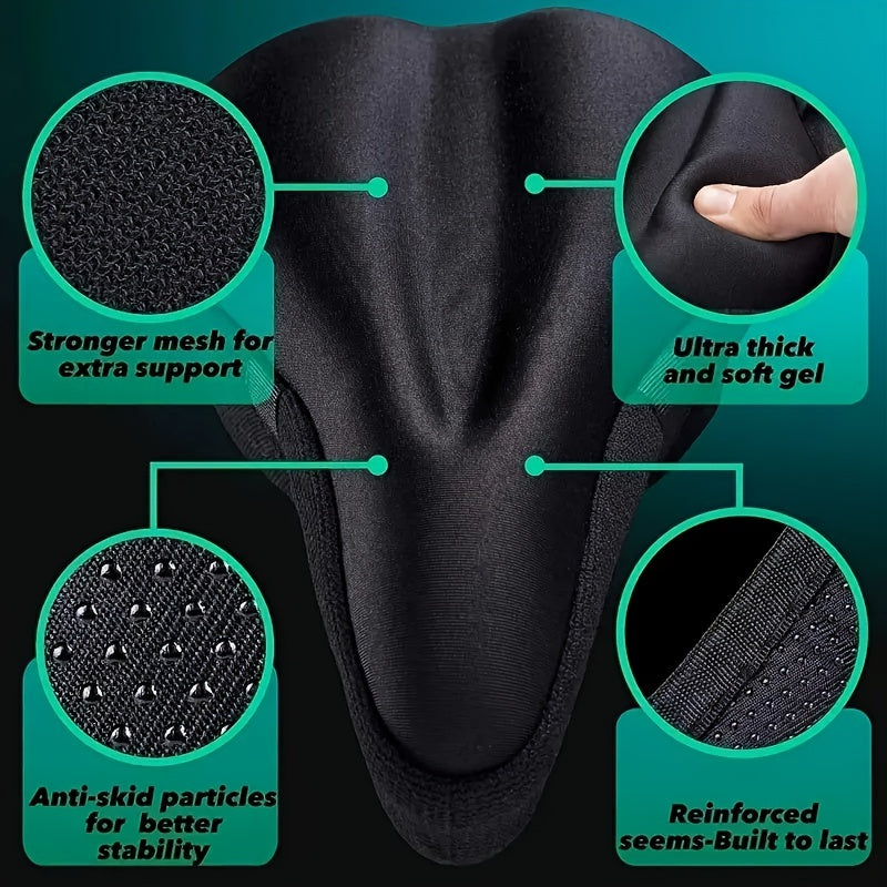 Gel Padded Bike Seat Cushion for Soft Exercise Riding