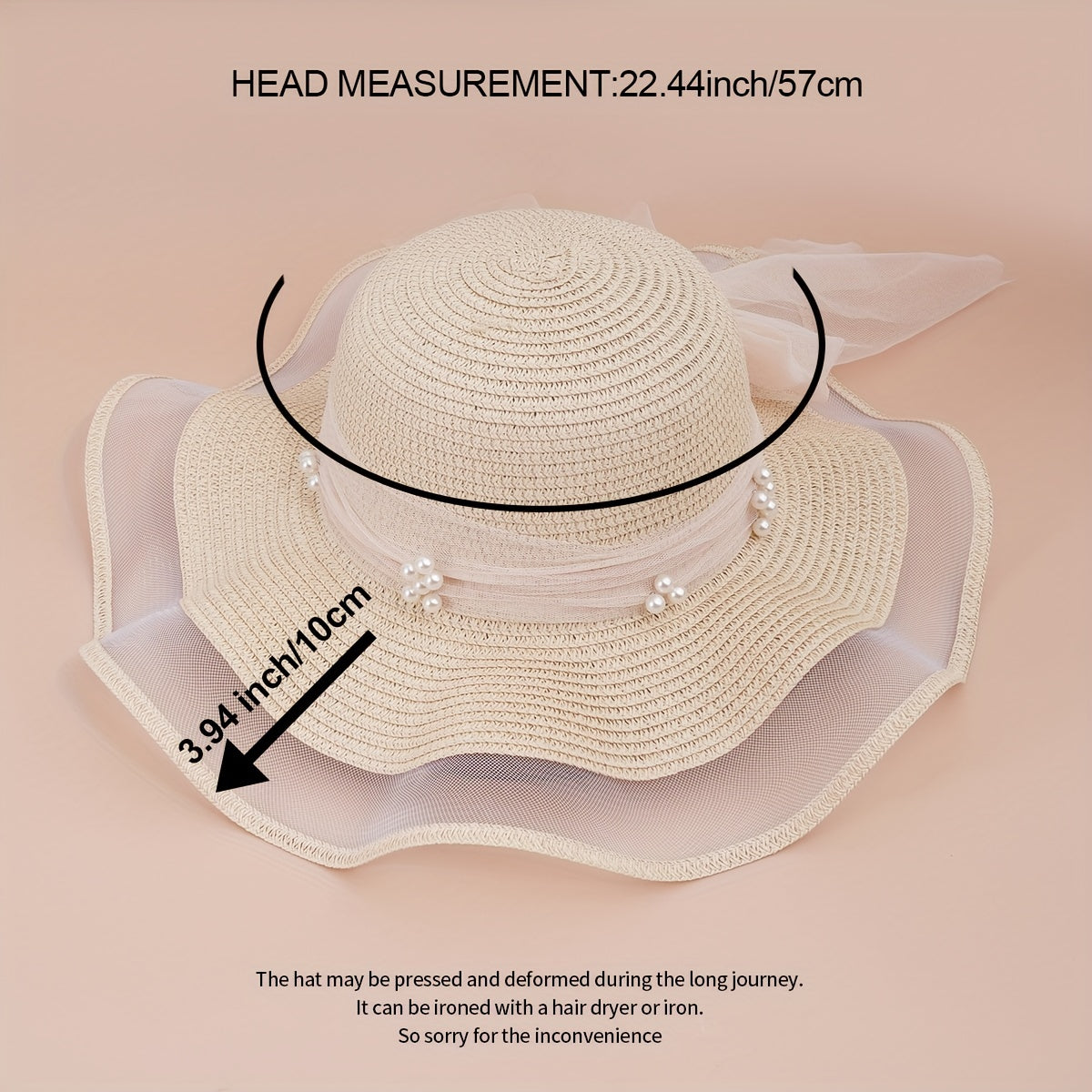 Polyester Sunscreen Mesh Hat Summer Unisex Hat Straw Hat Large Brim Sun Hat