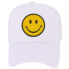 Vintage Mesh Trucker Hat with Smile Foam High Crown