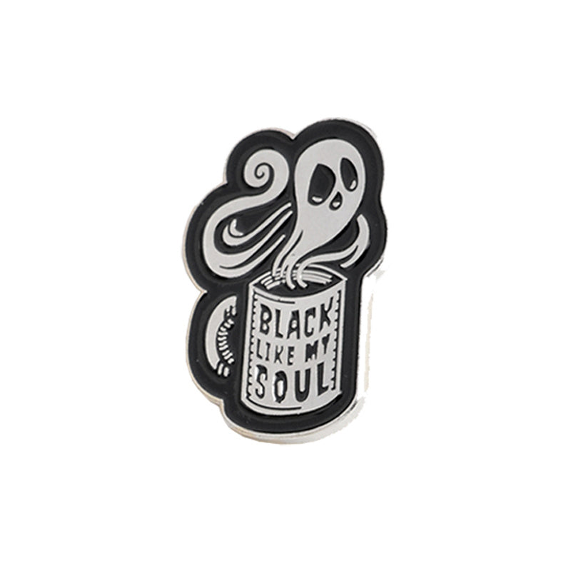 Ghost Devil Cup Brooch Punk Coffee Cup Cartoon Brooch Pin