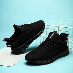 Women's Breathable Knit Sneakers Low Top Lace Up Casual Shoes