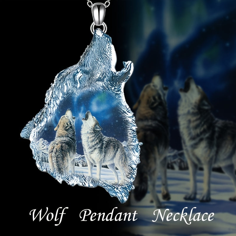 Creative Wolf Head Pendant Necklace Men Jewelry