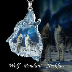 Creative Wolf Head Pendant Necklace Men Jewelry