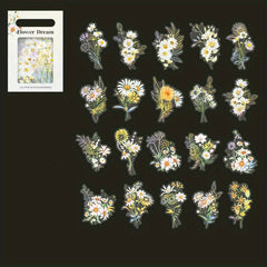 40pcs Vintage Plants & Flowers Stickers for DIY Art Supplies