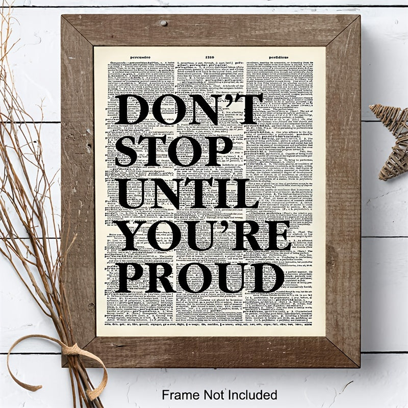 Don't Stop Believing Upcycled Motivational Wall Decor