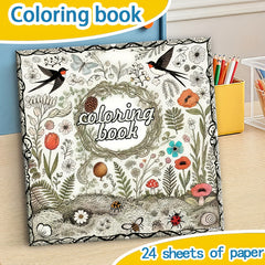 Adult Coloring Book Patterns and Quotes Thickened Designs