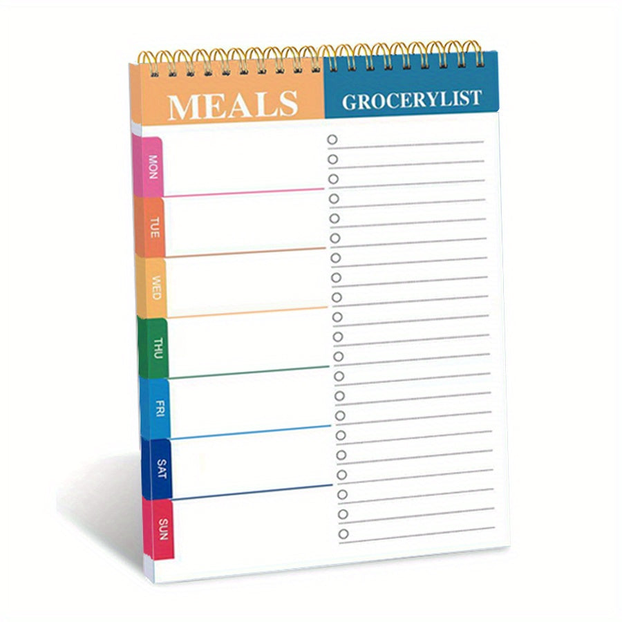 Weekly Meal Planner Notepad 90 Pages Tear Off Grocery Checklist