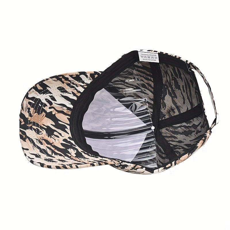 Tiger Pattern Print Baseball Cap Adjustable Hat