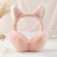 Cat Ear Plush Earmuffs Women's Winter Foldable