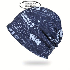Hip Hop Letter Print Beanie Unisex Baggy Hat