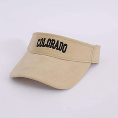 Men's Embroidered Letter Sun Hat Wide Brim Peaked Cap